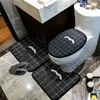 Luxe designer badkamer 3 -delige set badmat en toilet tapijt water absorberende antiskid ingang vloer matten180i