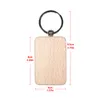 Personlig Trä Keychain Enkelt kvadrathjärta Rektangel Form Key Pendant KeyRings DIY Blank Wooden Nyckelringar Gratis DHL KImter-D274L F