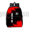 Backpack Game Free Fire Garena Roupa Angelical 3D Meninos Meninas 12/16 polegadas Saco de Escola Crianças Bookbag Homens Jogos de Guerra Travelbags