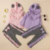 Bébé Vêtements Survêtement Filles Hoodies Tops Pantalons Tenues Enfants Designers Vêtements Ensembles Automne À Capuche Blouse Pantalon Outfit Costumes 2PCS CGY139