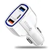 Typ C PD Billaddare 3 USB-portar Fast Snabbladdning Auto Power Adapter 35W 7A Bilar Laddare för telefon Samsung Universal