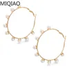 Studs Europe Border Large Earrings Creative Retro Minimalistic Overdrived Personality Wound Faux Pearl For Women74133085104961