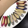 Designers Luxury Top Quality Women's Shoes High Heels Sexy Pointed Toes 3cm Wedding Dress Naked Black Shine Sizes 35-42