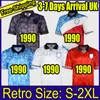 1988 1990 1992 Black England Retro Soccer Jersey 1996 Gascoigne Shearer McManaman Southgate Classic Vintage Sheringham 90 96 1998 Home Away Beckham Football Shirt