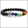 Pulseiras j￳ias com mi￧angas, fios colorf chakra yoga bead bracelete tigre strings de pedra mix color grow entrega 2021 xixef