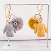 Schattige pluizige konijn ketting meisje vrouwen kawaii ketting beste cadeau voor vriend sleutelhanger tas charms bunny hanger sieraden