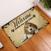 Cloocl German Shepherd Tapetes Caçores 3D gráfico que deixou o cão para fora tapetes de chão engraçado porta da porta da moda DIY nome do cão