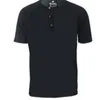 Herren-T-Shirt aus 100 % Merinowolle, kurzärmlig, Basisschicht, mittelschwer, ophermal, Sport-Henley, Größe S-XL, 180 g, 210716