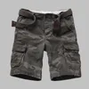 Premium Quality Camouflage Cargo Shorts Men Casual Militär Army Stil Strand Loose Baggy Pocket Male Kläder 210716