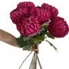 Flores decorativas coronas 5pcs piña artificial crisantemum simulación de flores crisantemos de seda rama para boda 9048904