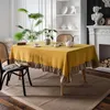 Gitetex Deco Table Tkaniny Bawełniane Tkaniny Wzburzyć Prostokątne Cloths Pokrywa Pokrywa Obrus ​​Tafelkleed Mantel Mesa Nappe 210626