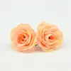 Couronnes de fleurs décoratives 50pcs 2.5cm Mini têtes de roses artificielles en soie pour la fête de mariage décoration de la maison bricolage accessoires faux artisanat