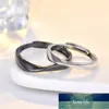 Enkel mode par öppen ring svart och vitt slät justerbar ring romantisk valentins dag gåva fabrik pris expert design kvalitet senaste stil original