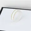 Ontwerpen Goud Zilver RIM Paar Ringen Simple Letter Ring Topkwaliteit Keramische Materiaal Mode Geschenken Sieraden Supply US Size (6-11)