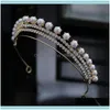 Cabelos j￳ias j￳ias clipes barrettes p￩rolas de cristal coroa de banda de cabelo tiaras shinestone concurso diadema tanque de cabe￧a de noiva de luxo ha
