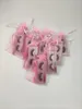 Ciglia finte Soft Light Estensione ciglia glitterate finte Ciglia di visone Trucco Capelli finti 3D Set di pennelli con pinzette incrociate naturali in borsa rosa Personalizza servizio arricciacapelli gratuito