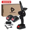 6 Inch 3000W Electric Chain Saw Pruning ChainSaw Cordless Garden Tree Logging Trimming Saw Woodworking Cutter Tool Kits 211029