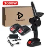 6 Inch 3000W Electric Chain Saw Pruning ChainSaw Cordless Garden Tree Logging Trimming Saw Woodworking Cutter Tool Kits 211029