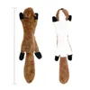 Nuovi giocattoli da peluche carini cigolio pet wolf coniglio animale peluche cognello masticolo strisciante ha coinvolto giocattoli per cani scoiattoli 585 s2