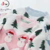 Dicke Mohair Pullover Frauen Herbst Winter Langarm Schneemann Stickerei Weihnachten Kleidung Casual Pullover Jumper 210510