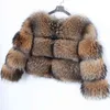 Maomaokong vinter stil jacka kvinnors tjocka päls kappa riktiga tvättbjörn päls jacka hög kvalitet tvättbjörn päls runda hals varm 211122