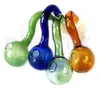 QBsomk Smoking Pipes colorful 10mm 14mm 18mm male thick pyrex glass oil burner water pipes rigs bongs 30mm big bowls