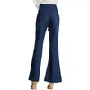Jeans feminino feminina feminina perna larga mulher alta cintura micro elástica alça de calça escapada gordezas chiques de rua de rua chique casual jean feminino