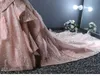 Flower Girl konkursowe suknie ślubne dla dziewcząt Pierwsza Komunia Święta Sukienki Dzieciowe cekiny pióra suknia balowa Dzieci występy vestidos 403