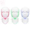 Beauty Skin Rejuvenation Face & Neck Mask LED Photon Therapy 7 Color Light Treatment Anti Aging Acne Spot Removal Wrinkles Whitening Facial Care