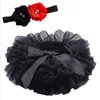 Baby Girls Faldas Infant Girl Tutu Falda Diadema 2pcs Conjuntos Recién nacido Tulle Bow Bloomers Rainbow Vestidos cortos Pañales Cubierta 11 colores 749 Y2