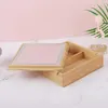 Mirrors Wood Cosmetic Storage Box Light Portable Mirror Case Retro Lighting Makeup Vanity