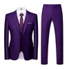 2021 New Big Side Suit Wedding Ternes para homens Melhor homem três Pekes Conjunto (jaqueta + calça + colete) homens formais terno real azul preto 6x x0909