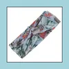 Pannband smycken smycken kvinnor turban twist bandanas pannband huvud wrap vridna knutna knut mjukt hårband bohemian mönster stil droppe del del