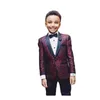 New Print Boy Tuxedos 2022 One Button Shawl Lapel custom Made Boy Wedding Suits Two Piece Formal Boys Wear Jacket Pants Tie Bow 292r