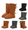Women Snow Boots 100% Cowhide Leather Ankle Boots Warm Winter Boots Woman shoes large size 4-10