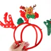 12 st Julpannband Nyhet Headpiece Xmas Booth Rekvisita Huvud Boppers med träd Jultomten Snowman Rendesign för Xmas Party