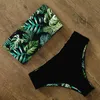 Высокая талия бикини сексуальные черные купальники женские купальники ноги bandeau bikinis set плавание для купальника женщины купальники 210621