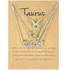 3pcs zodiac tecken halsband 12 konstellation hänge halsband astrologi horoskop gamla engelska smycken