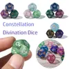 3 pièces dés créatifs 12 faces astrologie signes du zodiaque acrylique pour Constellation Divination jouets divertissement jeu de société