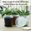 4 PACK Plastic Flower Pots Set for Orchid Cactus Plant Mesh Interior Pot, Exterior Pot, Tray, 12 Pieces Total by 5 inch Diameter 210401