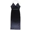 Casual Dresses 2021 Summer Evening Dress Women Camisole High Split Maxi Bodycon Skinny Sexy Backless Black Straps Elegant Party Woman