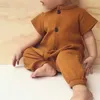 BEL * OW BABY ZOMER ROMPERS Hoge kwaliteit Modal Geribbelde Jumpsuits Infant Onesie 210619