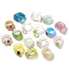 Transparent Färgglada Jelly Acrylic Resin Rings Gratis Storlek Inlay Crystal Rhinestone Peint Finger Ring för män Kvinnor Partihandel