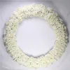 Arreglo de fila de flores artificiales suministros de decoración para boda arco de hierro telón de fondo fiesta seda rosa Hortensia peonías soporte de flores