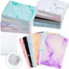 Jewelry Pouches, Bags Marble Earring Necklace Display Card Holder Set 200Pcs Cards Self- 400Pcs Backs