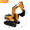 RC Graafmachine Bulldozer Toy 1:24 Truck Crane Elektrische Voertuig RTR Kid Gift Mini Afstandsbediening Legering Plastic Engineering Car Dump 220315