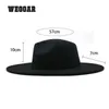 Automne hiver Fedora Hat Women Se sentir chapeau pour homme vintage luxe dames gentleman élégant large bord jazz trilby os mz237