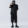Michalkova Trending Products Tactical Utility Vest Streetwear Men Kläder Svart Jacka Hoodies Lös och bekväm 210925