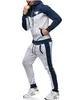 Мужские толстовки Scestsuits 2 части наборы напечатанные трексуиты мужчины толстовка с капюшоном спортивные пробежки брюки на молнии Sportwear костюм повседневная мужская одежда уличная одежда