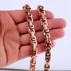 Chains Rose Gold 316L Stainless Steel Jewelry Online Fashion Royal Byzantine Box Chain Necklaces For Men Women Hip Hop Rapper Choker